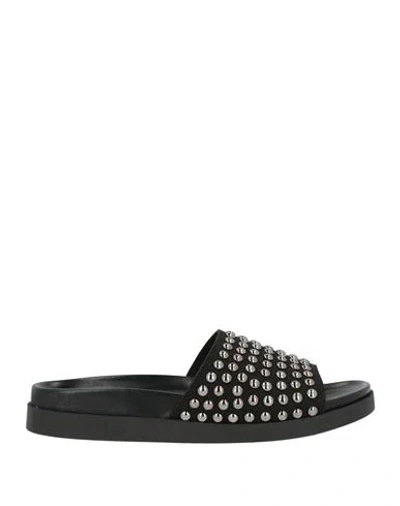 Nila & Nila Woman Sandals Black Size 8 Leather