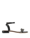 Nila & Nila Woman Sandals Black Size 8 Leather In Black