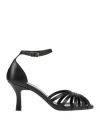 Nila & Nila Woman Sandals Black Size 8 Synthetic Fibers