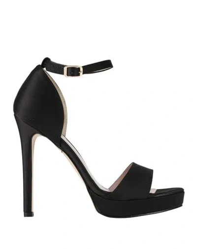 Nila & Nila Woman Sandals Black Size 8 Textile Fibers
