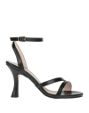 Nila & Nila Woman Sandals Black Size 8 Textile Fibers