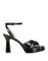 Nila & Nila Woman Sandals Black Size 8 Textile Fibers