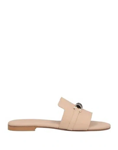 Nila & Nila Woman Sandals Blush Size 8 Leather In Pink