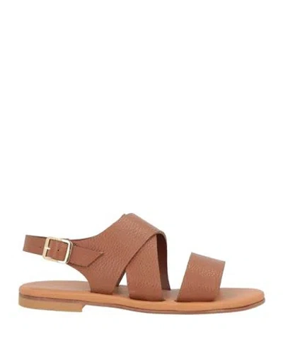 Nila & Nila Woman Sandals Camel Size 7 Leather In Brown