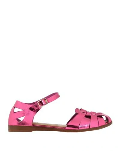 Nila & Nila Woman Sandals Fuchsia Size 8 Leather In Pink