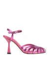 Nila & Nila Woman Sandals Fuchsia Size 8 Synthetic Fibers In Pink
