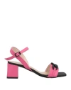 Nila & Nila Woman Sandals Fuchsia Size 8 Textile Fibers In Pink