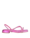 Nila & Nila Woman Sandals Fuchsia Size 8 Textile Fibers In Pink