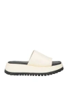Nila & Nila Woman Sandals Ivory Size 8 Leather In White