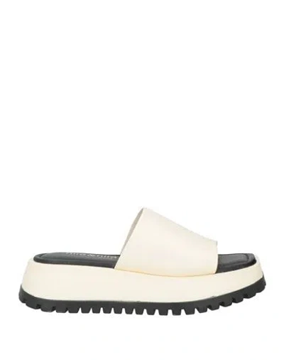 Nila & Nila Woman Sandals Ivory Size 8 Leather In White