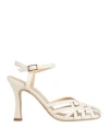 Nila & Nila Woman Sandals Ivory Size 8 Synthetic Fibers In White