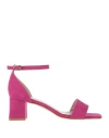 Nila & Nila Woman Sandals Magenta Size 8 Textile Fibers