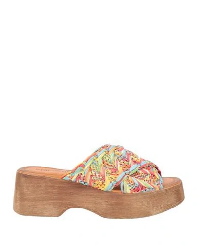 Nila & Nila Woman Sandals Mandarin Size 8 Textile Fibers