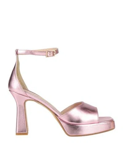 Nila & Nila Woman Sandals Pink Size 8 Textile Fibers