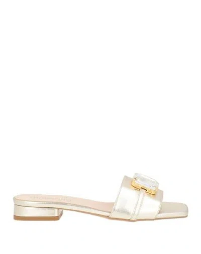 Nila & Nila Woman Sandals Platinum Size 11 Synthetic Material In Multi