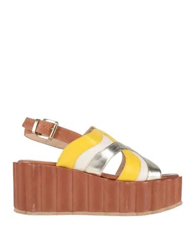 Nila & Nila Woman Sandals Platinum Size 7 Leather In Multi