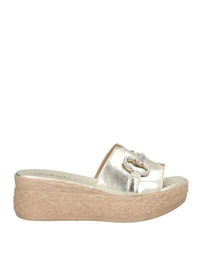 Nila & Nila Woman Sandals Platinum Size 8 Leather In Gray