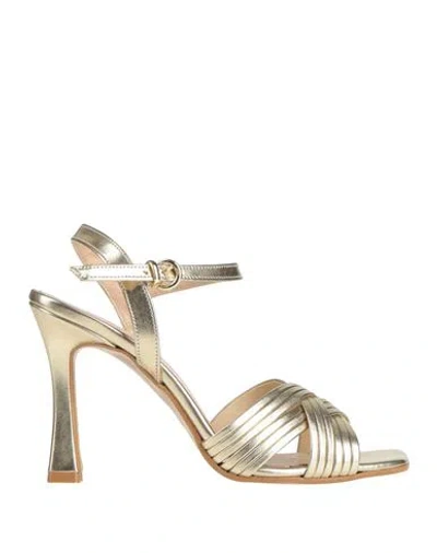 Nila & Nila Woman Sandals Platinum Size 8 Synthetic Fibers In Grey