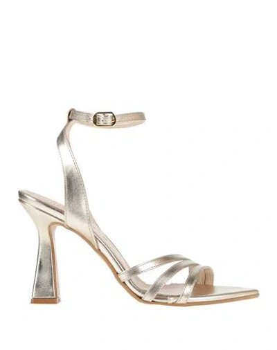 Nila & Nila Woman Sandals Platinum Size 8 Synthetic Fibers In Grey