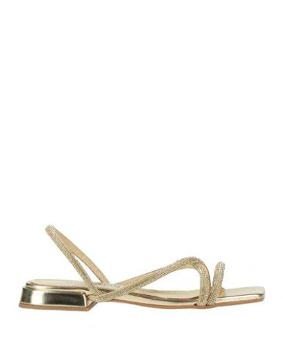 Nila & Nila Woman Sandals Platinum Size 8 Textile Fibers In Grey