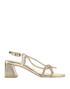 Nila & Nila Woman Sandals Platinum Size 8 Textile Fibers In Grey