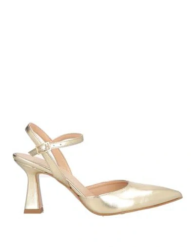 Nila & Nila Woman Pumps Platinum Size 11 Textile Fibers In Grey