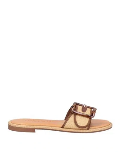 Nila & Nila Woman Sandals Sand Size 8 Textile Fibers