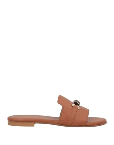 Nila & Nila Woman Sandals Tan Size 7 Leather In Brown