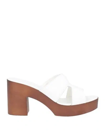 Nila & Nila Woman Sandals White Size 7 Leather