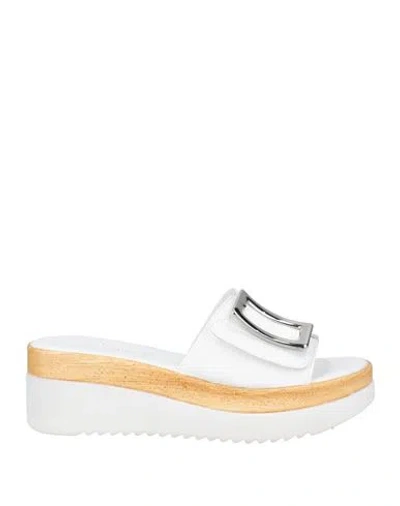 Nila & Nila Woman Sandals White Size 8 Leather