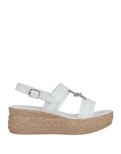 Nila & Nila Woman Sandals White Size 8 Leather