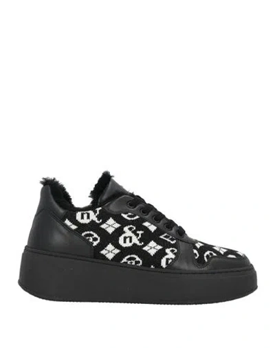 Nila & Nila Woman Sneakers Black Size 6 Soft Leather