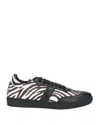 Nila & Nila Woman Sneakers Black Size 9 Leather, Textile Fibers