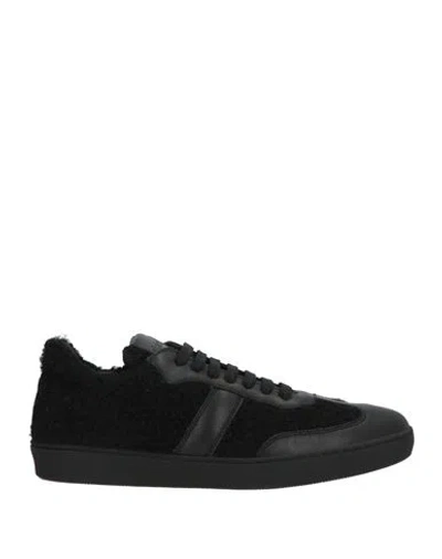 Nila & Nila Woman Sneakers Black Size 9 Leather, Textile Fibers