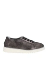 Nila & Nila Woman Sneakers Charcoal Size 8 Leather In Grey