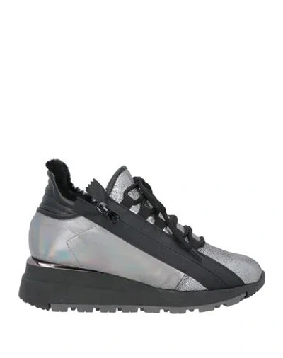 Nila & Nila Woman Sneakers Silver Size 7 Soft Leather