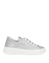 Nila & Nila Woman Sneakers Silver Size 8 Textile Fibers In Silver