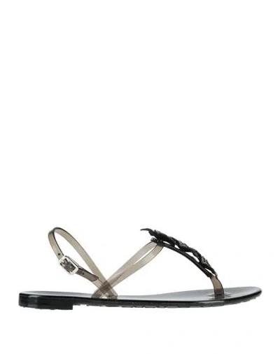 Nila & Nila Woman Thong Sandal Black Size 11 Rubber
