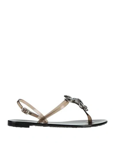 Nila & Nila Woman Thong Sandal Black Size 6 Plastic