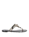 Nila & Nila Woman Thong Sandal Black Size 8 Rubber