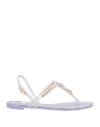 Nila & Nila Woman Thong Sandal Lilac Size 7 Rubber In Purple