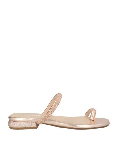 Nila & Nila Woman Thong Sandal Rose Gold Size 6 Textile Fibers