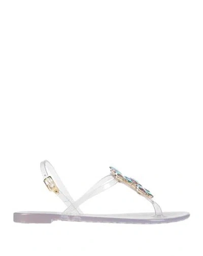 Nila & Nila Woman Thong Sandal Transparent Size 8 Plastic In White