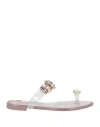 Nila & Nila Woman Thong Sandal Transparent Size 7 Rubber In Transparent