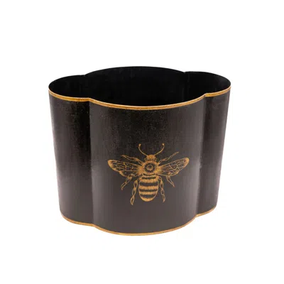 Nila Parmar Designs Black Hand-painted Hive Harmony Vase