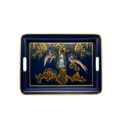 Nila Parmar Designs Blue Paradise Hand-painted Tray
