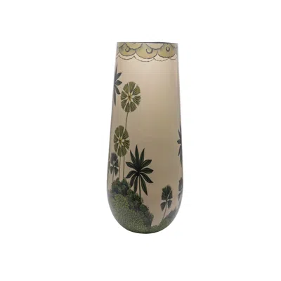 Nila Parmar Designs Green Palm Tall Vase