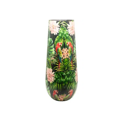 Nila Parmar Designs Green Tropic Tall Botanical Vase
