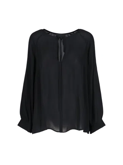 Nili Lotan Acadia' Silk Blouse - Black