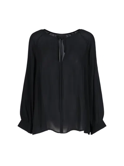 NILI LOTAN NILI LOTAN ACADIA' SILK BLOUSE – BLACK